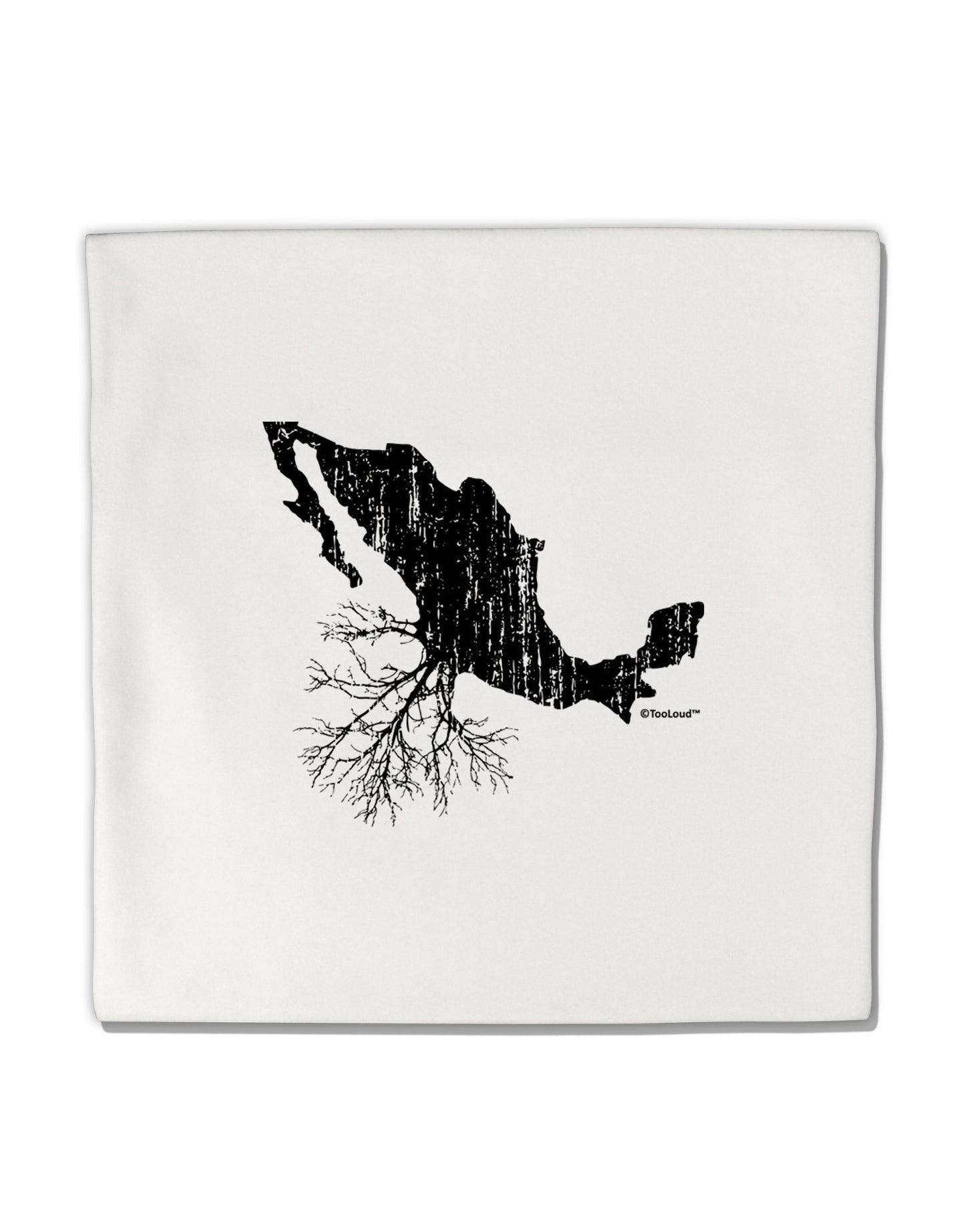 Mexican Roots Design - Distressed Micro Fleece 14"x14" Pillow Sham by TooLoud-Pillow Sham-TooLoud-White-Davson Sales