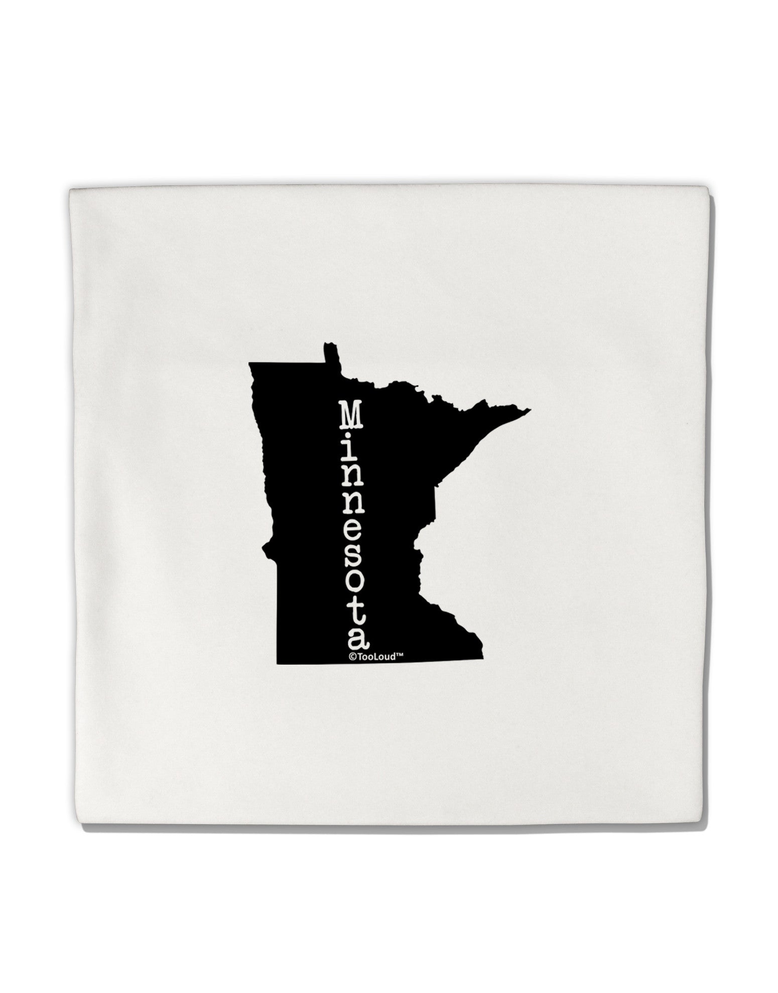Minnesota - United States Shape Micro Fleece 14"x14" Pillow Sham-Pillow Sham-TooLoud-White-Davson Sales
