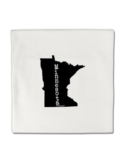 Minnesota - United States Shape Micro Fleece 14&#x22;x14&#x22; Pillow Sham-Pillow Sham-TooLoud-White-Davson Sales