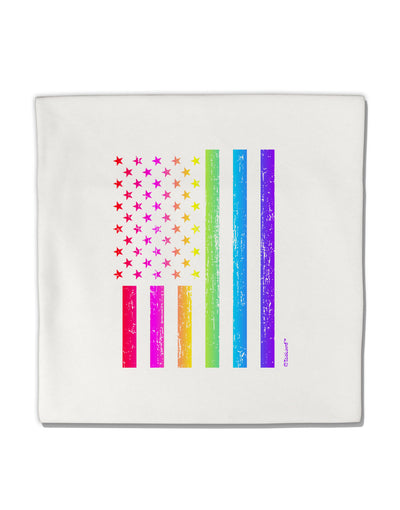 American Pride - Rainbow Flag Micro Fleece 14&#x22;x14&#x22; Pillow Sham-Pillow Sham-TooLoud-White-Davson Sales