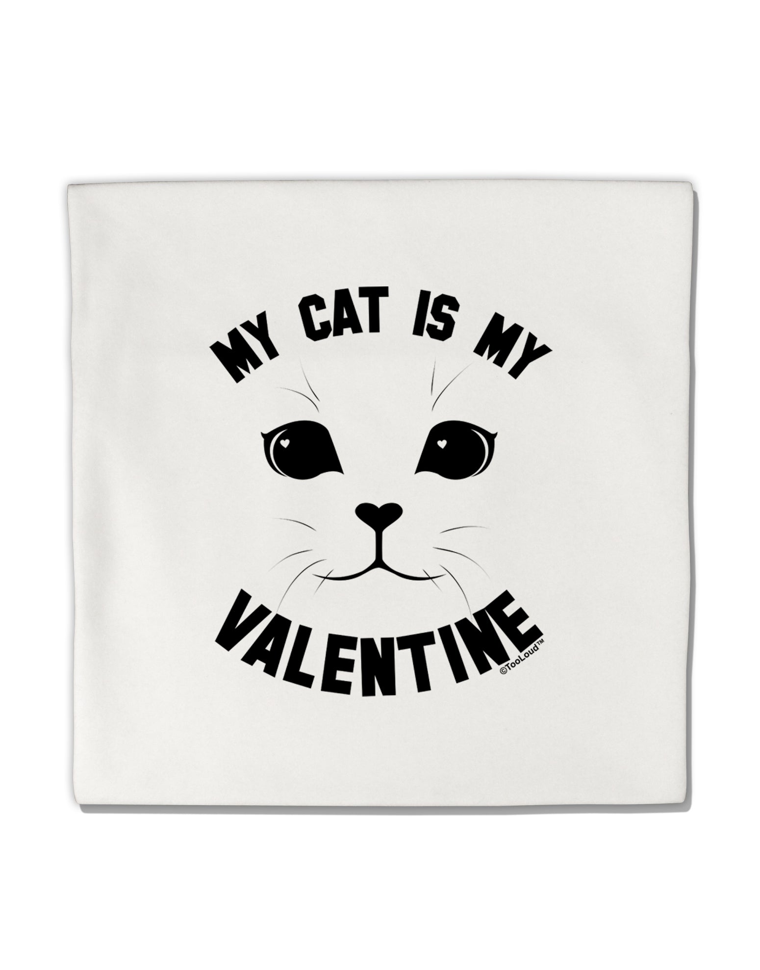 My Cat is my Valentine Micro Fleece 14&#x22;x14&#x22; Pillow Sham by TooLoud-TooLoud-White-Davson Sales