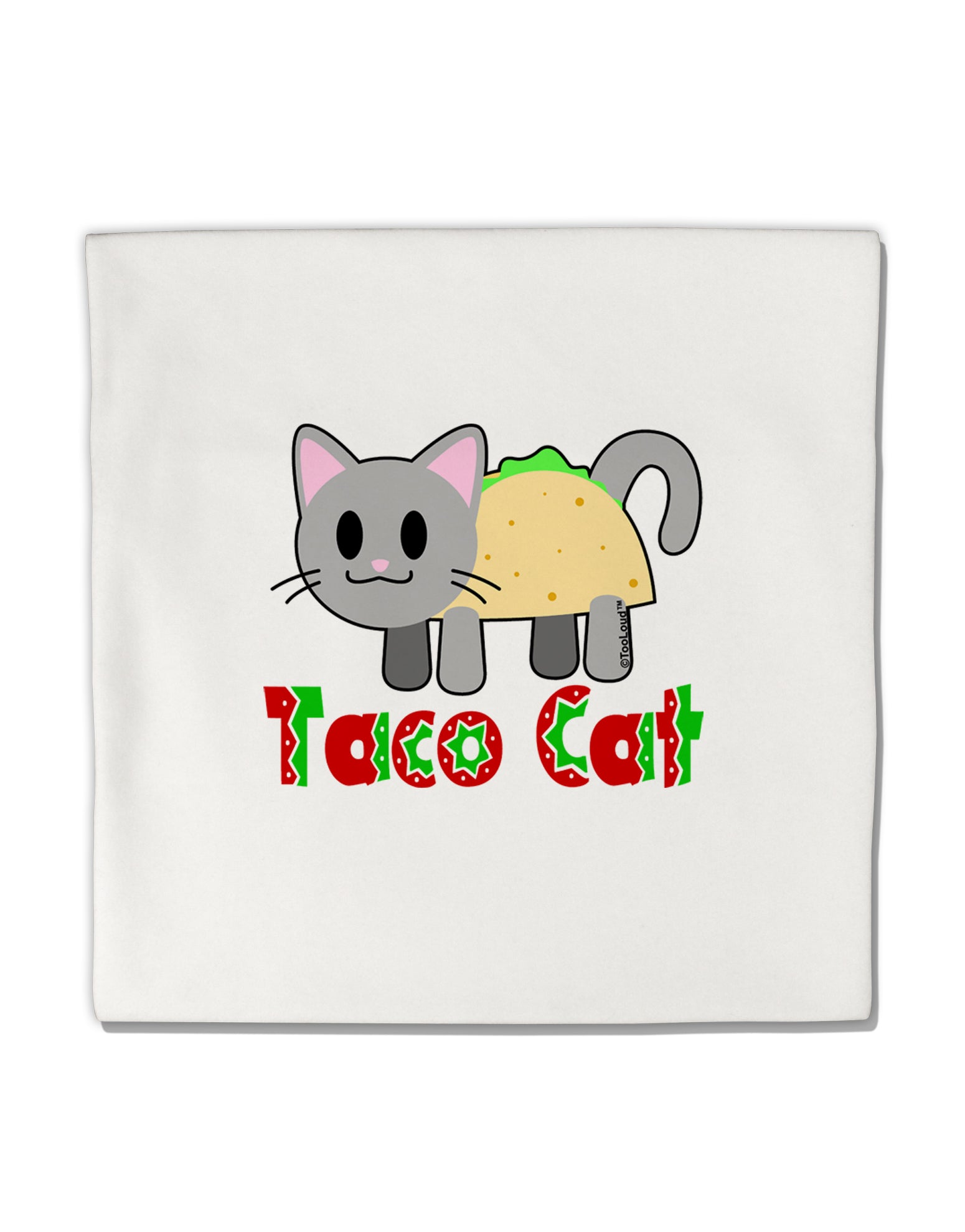 Cute Taco Cat Design Text Micro Fleece 14&#x22;x14&#x22; Pillow Sham by TooLoud-Pillow Sham-TooLoud-White-Davson Sales