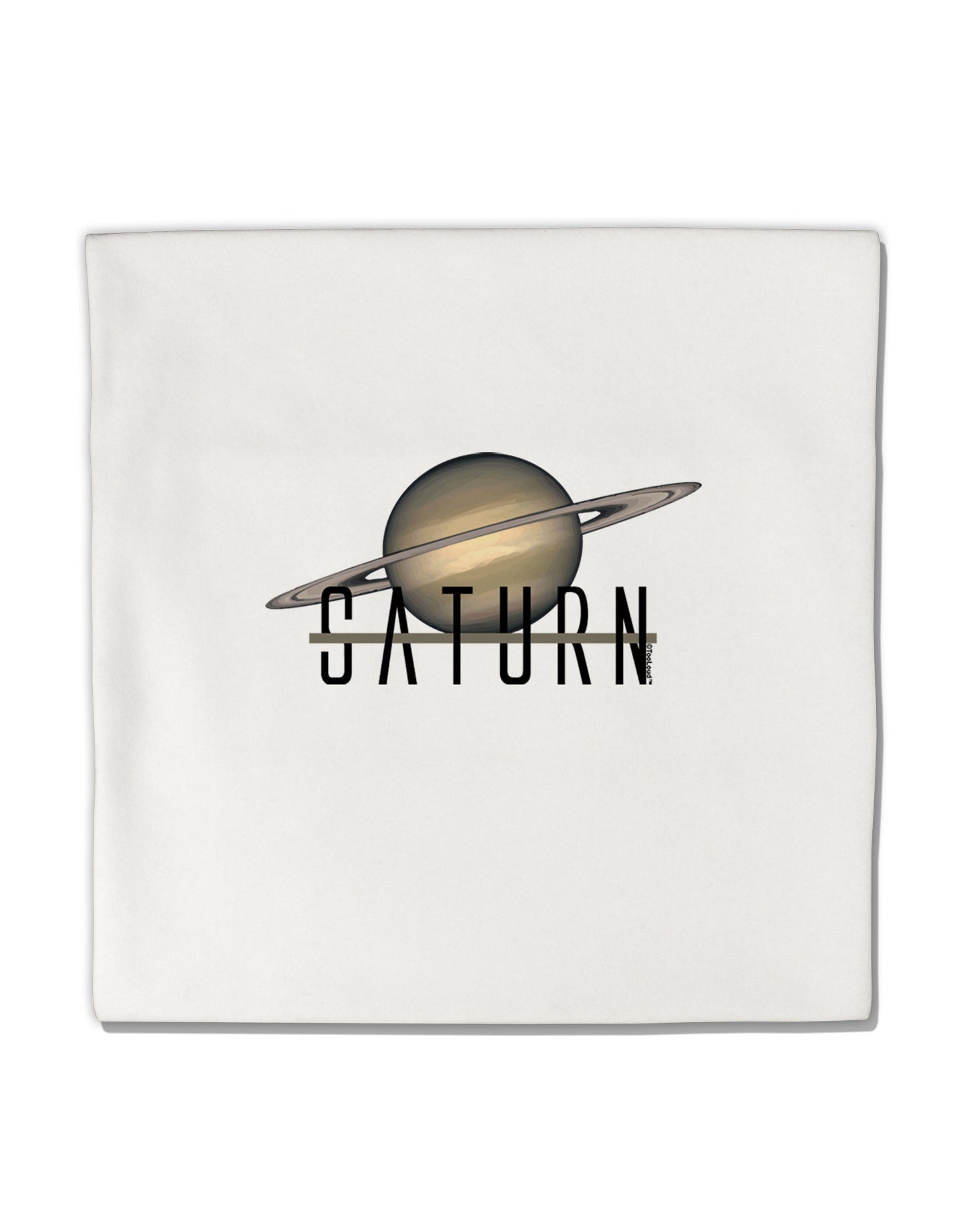 Planet Saturn Text Micro Fleece 14"x14" Pillow Sham by TooLoud-Pillow Sham-TooLoud-White-Davson Sales
