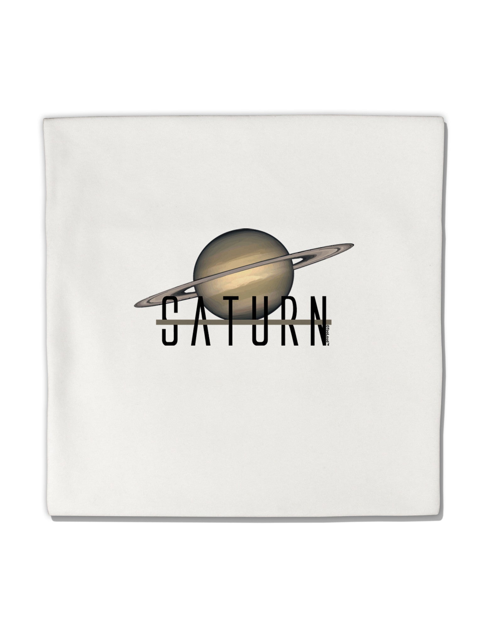 Planet Saturn Text Micro Fleece 14"x14" Pillow Sham by TooLoud-Pillow Sham-TooLoud-White-Davson Sales