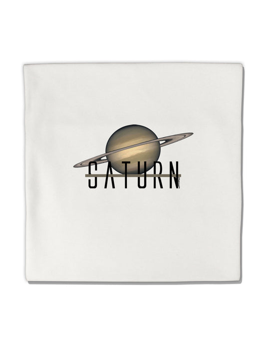Planet Saturn Text Micro Fleece 14"x14" Pillow Sham by TooLoud-Pillow Sham-TooLoud-White-Davson Sales