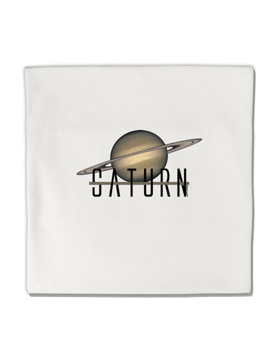 Planet Saturn Text Micro Fleece 14&#x22;x14&#x22; Pillow Sham by TooLoud-Pillow Sham-TooLoud-White-Davson Sales