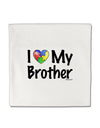 I Heart My Brother - Autism Awareness Micro Fleece 14&#x22;x14&#x22; Pillow Sham by TooLoud-Pillow Sham-TooLoud-White-Davson Sales