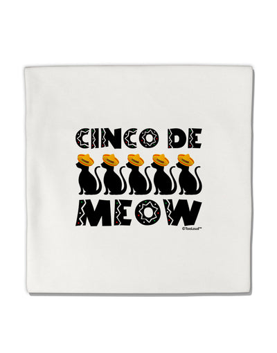 Five Cats - Cinco de Meow Micro Fleece 14&#x22;x14&#x22; Pillow Sham by TooLoud-Pillow Sham-TooLoud-White-Davson Sales