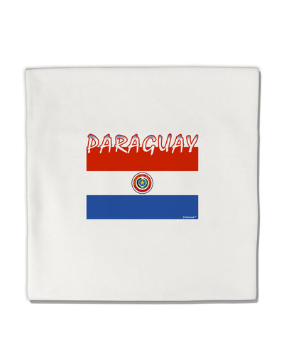 Paraguay Flag Micro Fleece 14&#x22;x14&#x22; Pillow Sham-Pillow Sham-TooLoud-White-Davson Sales