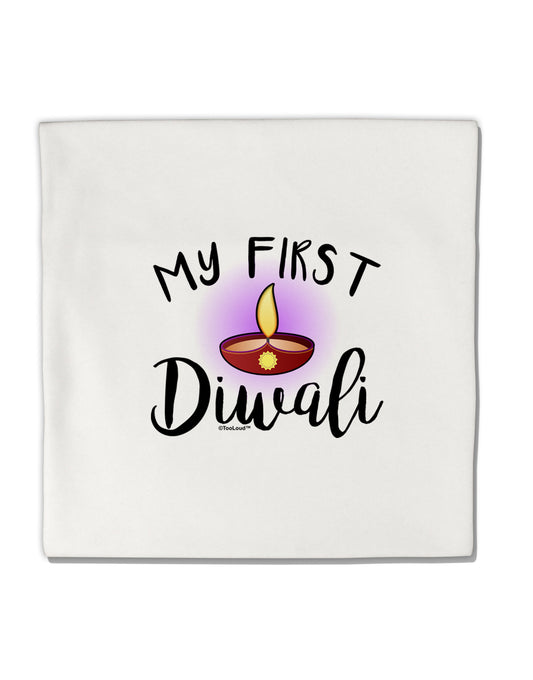 My First Diwali Micro Fleece 14"x14" Pillow Sham by TooLoud-Pillow Sham-TooLoud-White-Davson Sales