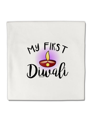 My First Diwali Micro Fleece 14&#x22;x14&#x22; Pillow Sham by TooLoud-Pillow Sham-TooLoud-White-Davson Sales