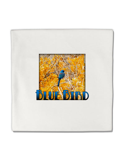 Blue Bird In Yellow Text Micro Fleece 14&#x22;x14&#x22; Pillow Sham-Pillow Sham-TooLoud-White-Davson Sales