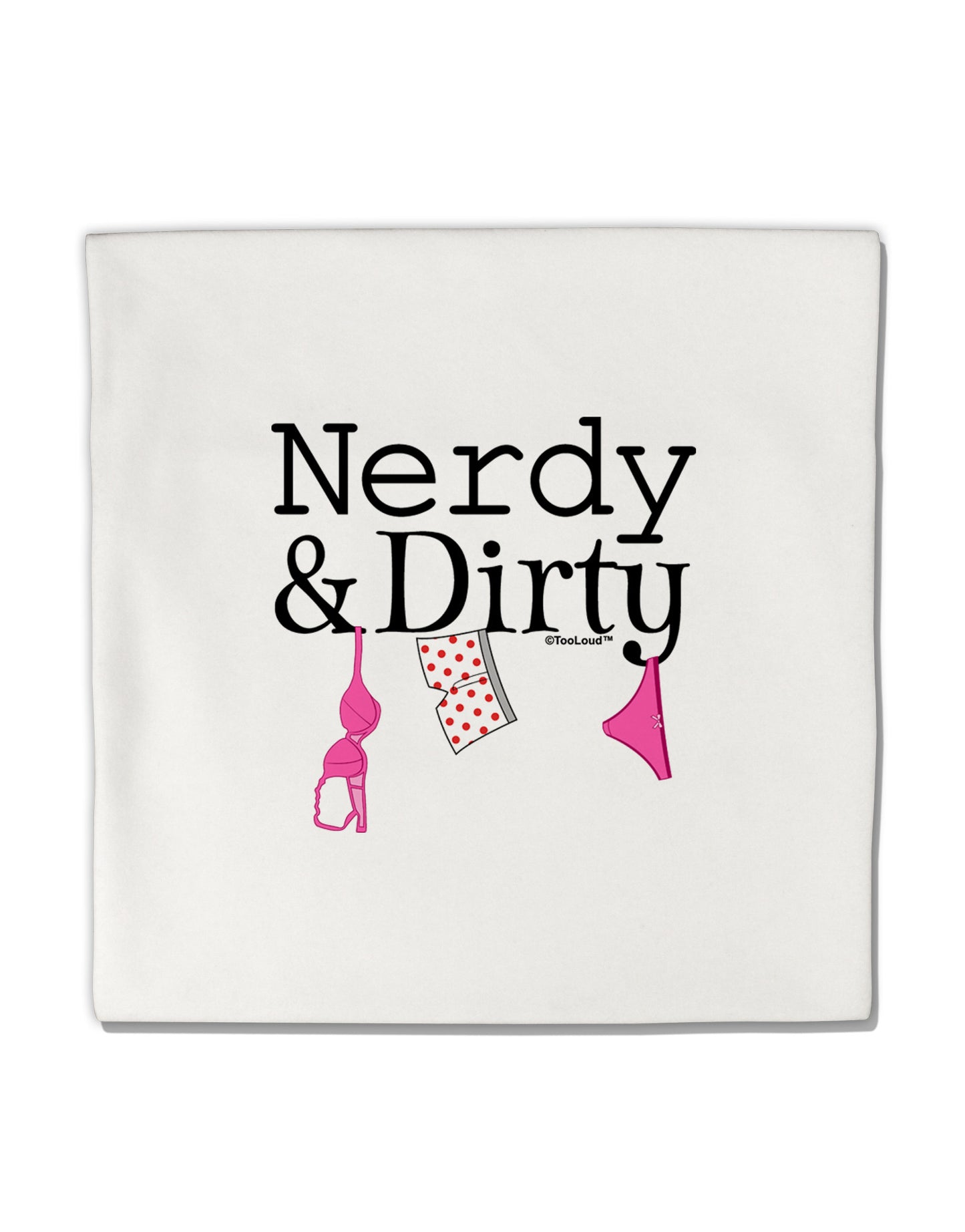 Nerdy and Dirty Micro Fleece 14"x14" Pillow Sham by TooLoud-Pillow Sham-TooLoud-White-Davson Sales