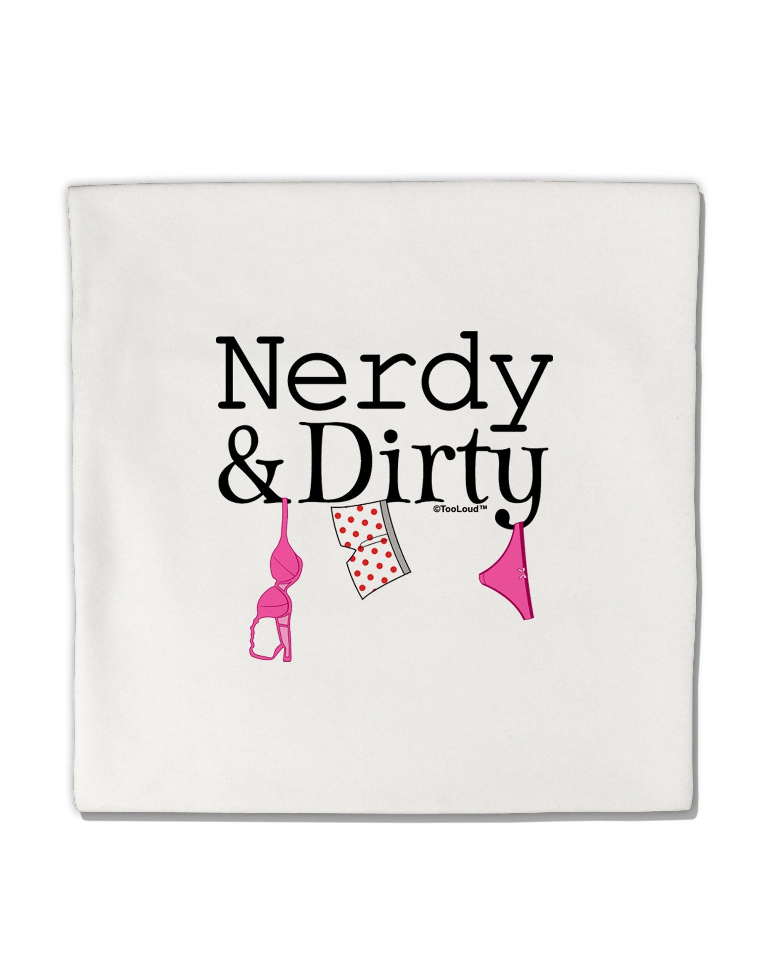 Nerdy and Dirty Micro Fleece 14"x14" Pillow Sham by TooLoud-Pillow Sham-TooLoud-White-Davson Sales