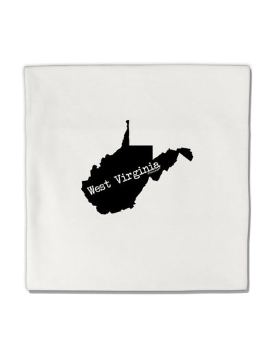 West Virginia - United States Shape Micro Fleece 14&#x22;x14&#x22; Pillow Sham-Pillow Sham-TooLoud-White-Davson Sales