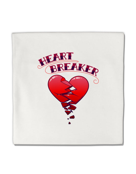 Heart Breaker Cute Micro Fleece 14&#x22;x14&#x22; Pillow Sham by TooLoud-TooLoud-White-Davson Sales