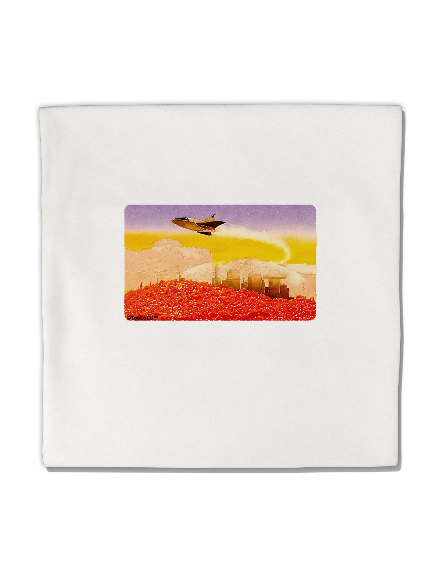 Planet Mars Watercolor Micro Fleece 14&#x22;x14&#x22; Pillow Sham-Pillow Sham-TooLoud-White-Davson Sales