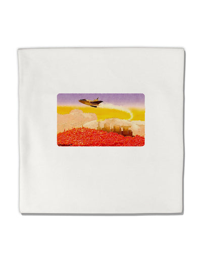 Planet Mars Watercolor Micro Fleece 14&#x22;x14&#x22; Pillow Sham-Pillow Sham-TooLoud-White-Davson Sales