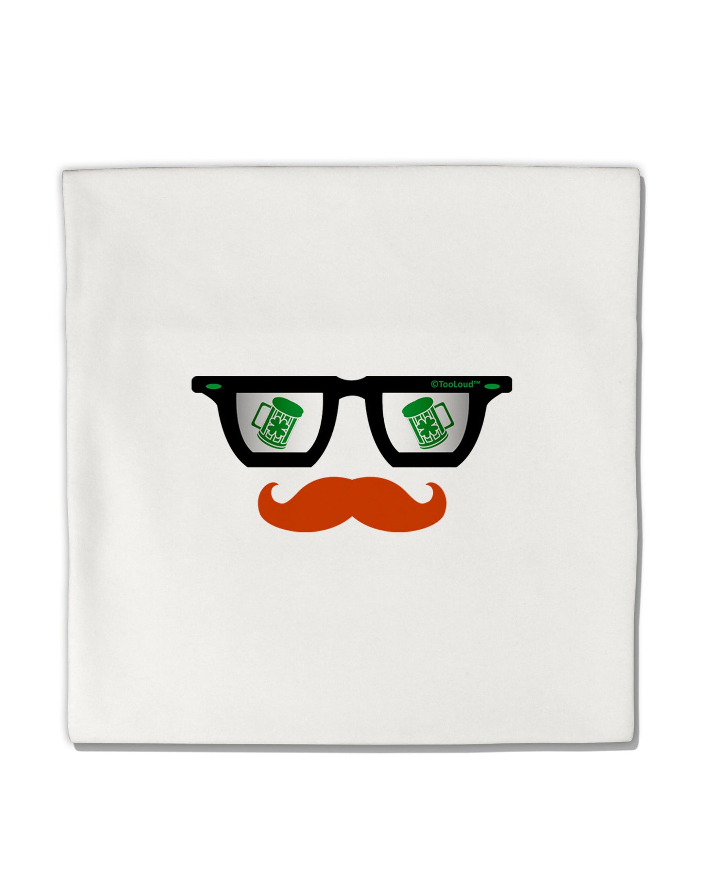 St. Patrick's Day Beer Glasses Design Micro Fleece 14"x14" Pillow Sham by TooLoud-Pillow Sham-TooLoud-White-Davson Sales