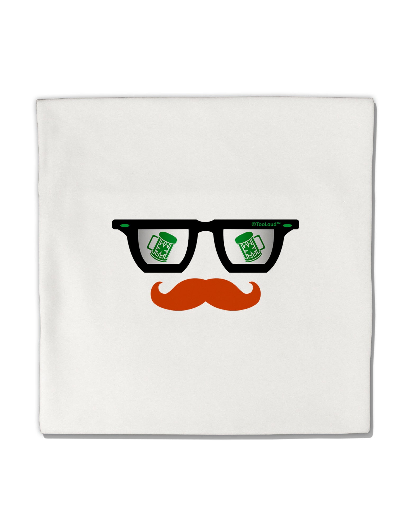 St. Patrick's Day Beer Glasses Design Micro Fleece 14"x14" Pillow Sham by TooLoud-Pillow Sham-TooLoud-White-Davson Sales