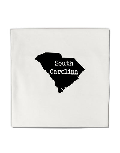 South Carolina - United States Shape Micro Fleece 14&#x22;x14&#x22; Pillow Sham by TooLoud-Pillow Sham-TooLoud-White-Davson Sales