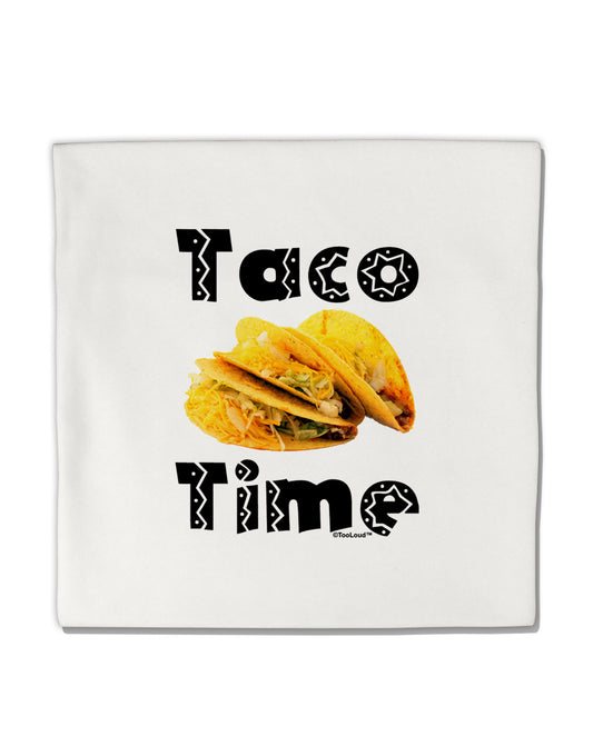 Taco Time - Mexican Food Design Micro Fleece 14&#x22;x14&#x22; Pillow Sham by TooLoud-Pillow Sham-TooLoud-White-Davson Sales