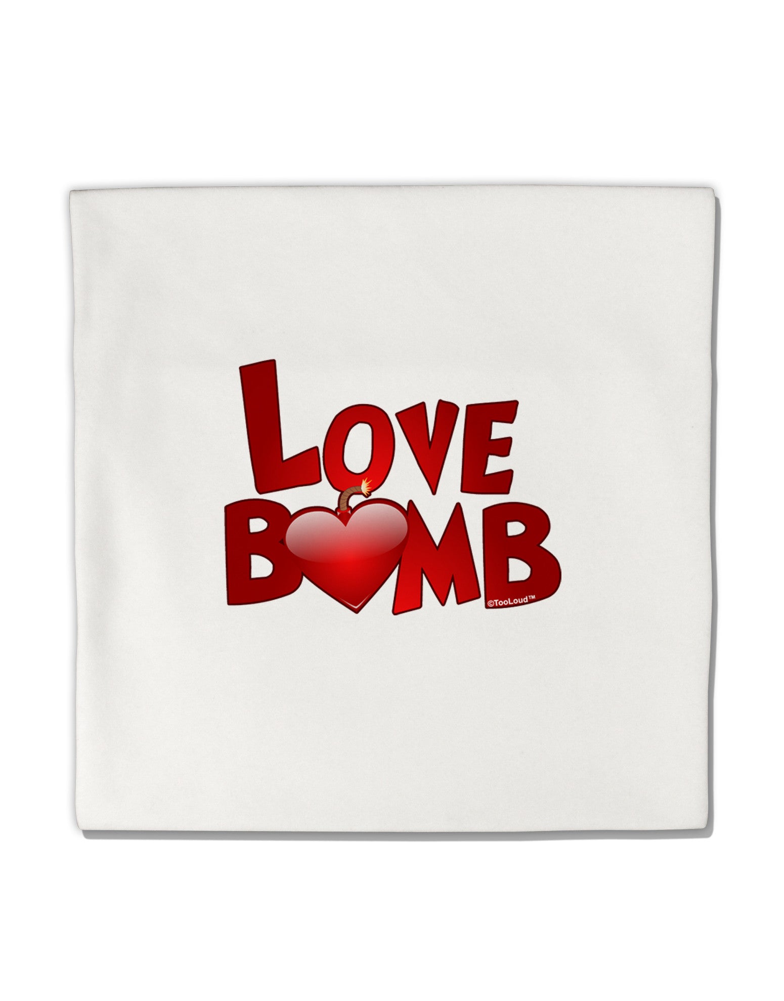Love Bomb Text Micro Fleece 14&#x22;x14&#x22; Pillow Sham-Pillow Sham-TooLoud-White-Davson Sales