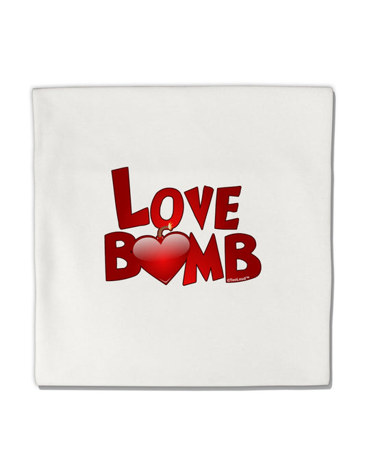 Love Bomb Text Micro Fleece 14&#x22;x14&#x22; Pillow Sham-Pillow Sham-TooLoud-White-Davson Sales