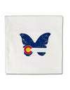 TooLoud Grunge Colorado Butterfly Flag Micro Fleece 14 Inch x 14 Inch Pillow Sham-ThrowPillowCovers-TooLoud-Davson Sales