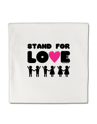 Stand For Love Pink Heart Micro Fleece 14&#x22;x14&#x22; Pillow Sham-Pillow Sham-TooLoud-White-Davson Sales