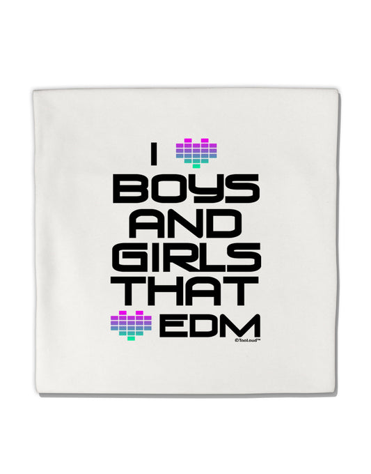 I Heart Boys and Girls That Heart EDM Micro Fleece 14&#x22;x14&#x22; Pillow Sham-Pillow Sham-TooLoud-White-Davson Sales