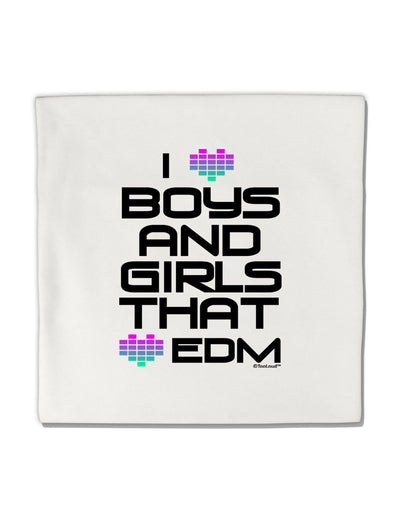 I Heart Boys and Girls That Heart EDM Micro Fleece 14&#x22;x14&#x22; Pillow Sham-Pillow Sham-TooLoud-White-Davson Sales