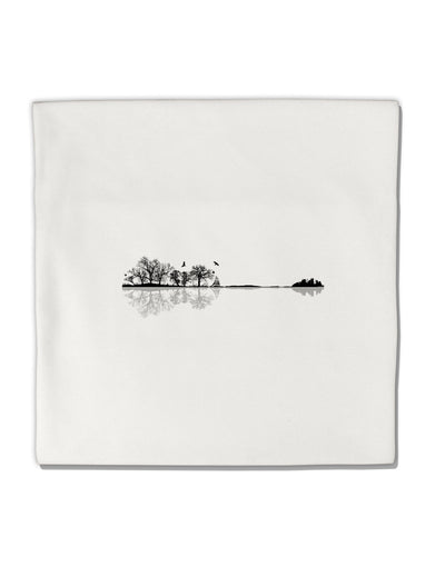 Nature's Harmony Guitar Micro Fleece 14&#x22;x14&#x22; Pillow Sham by TooLoud-Pillowcases & Shams-TooLoud-White-Davson Sales