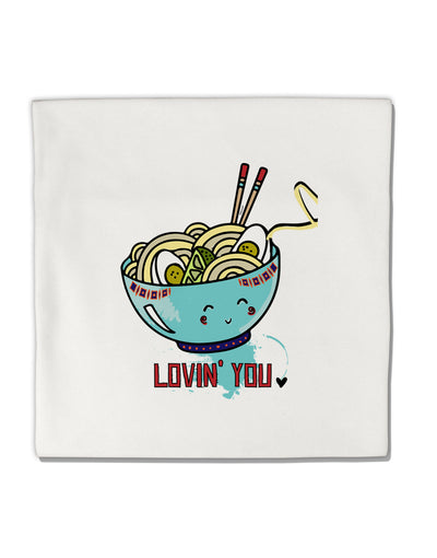 TooLoud Matching Lovin You Blue Pho Bowl Micro Fleece 14 Inch x 14 Inch Pillow Sham-ThrowPillowCovers-TooLoud-Davson Sales