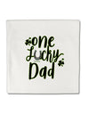 TooLoud One Lucky Dad Shamrock Micro Fleece 14 Inch x 14 Inch Pillow Sham-ThrowPillowCovers-TooLoud-Davson Sales