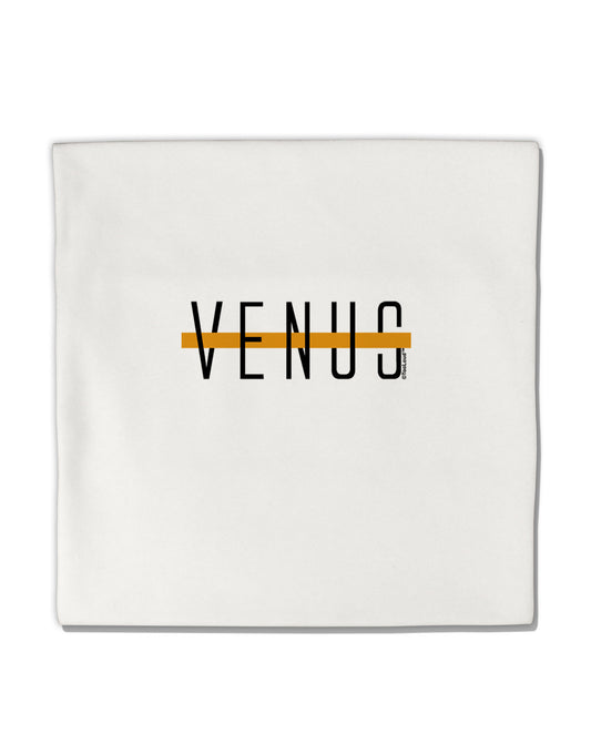 Planet Venus Text Only Micro Fleece 14"x14" Pillow Sham by TooLoud-Pillow Sham-TooLoud-White-Davson Sales