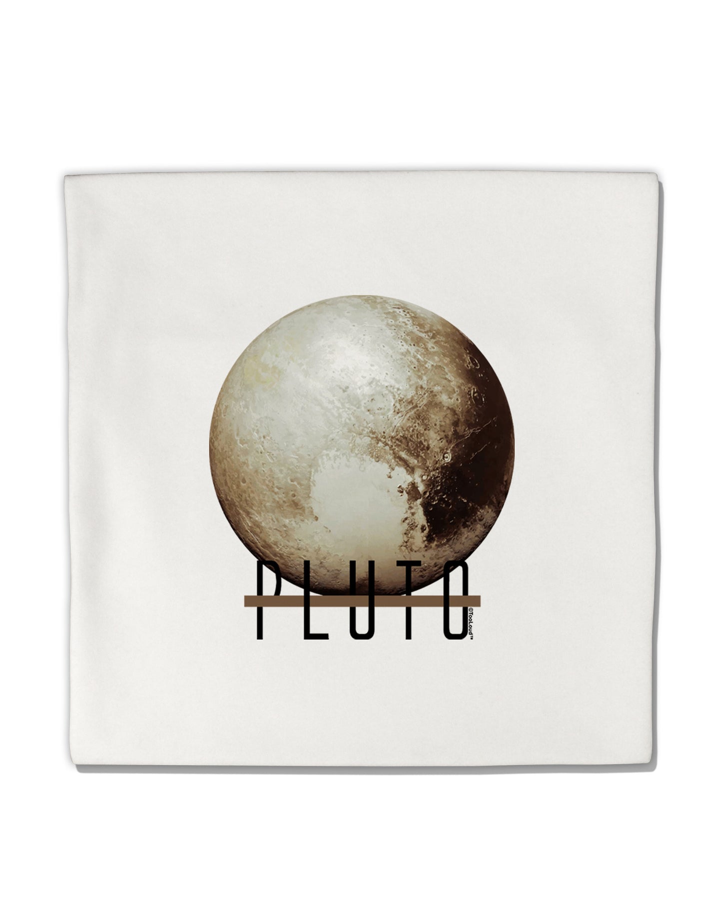 Planet Pluto Text Micro Fleece 14"x14" Pillow Sham by TooLoud-Pillow Sham-TooLoud-White-Davson Sales
