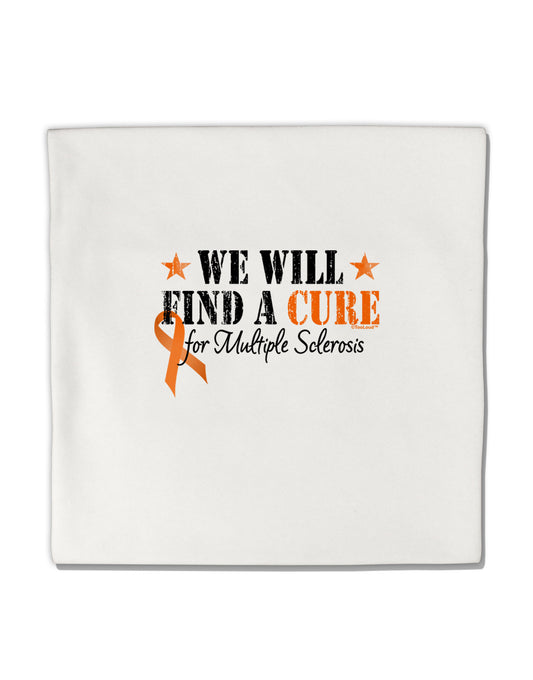 MS - We Will Find A Cure Micro Fleece 14"x14" Pillow Sham-Pillow Sham-TooLoud-White-Davson Sales