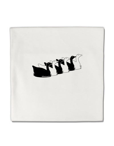 Six Geese A laying Micro Fleece 14&#x22;x14&#x22; Pillow Sham-Pillow Sham-TooLoud-White-Davson Sales