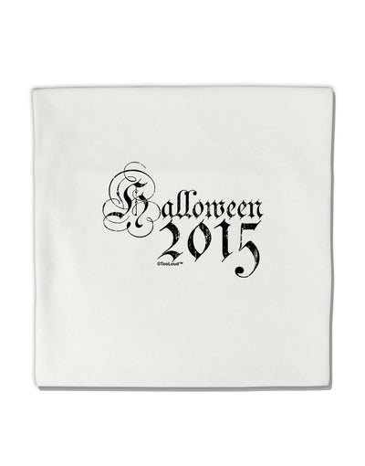 Halloween 2015 Script Distressed Micro Fleece 14&#x22;x14&#x22; Pillow Sham-Pillow Sham-TooLoud-White-Davson Sales