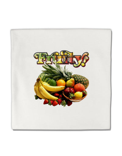 Fruity Fruit Basket 2 Micro Fleece 14&#x22;x14&#x22; Pillow Sham-Pillow Sham-TooLoud-White-Davson Sales