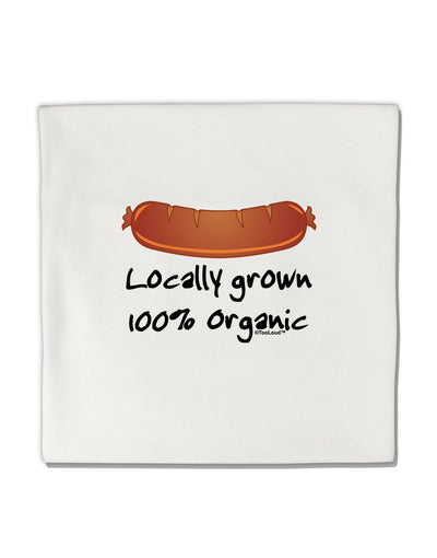 Locally Grown Organic Sausage Micro Fleece 14&#x22;x14&#x22; Pillow Sham-Pillow Sham-TooLoud-White-Davson Sales