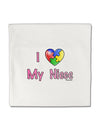 I Heart My Niece - Autism Awareness Micro Fleece 14&#x22;x14&#x22; Pillow Sham by TooLoud-Pillow Sham-TooLoud-White-Davson Sales