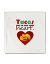 Tacos Are the Way To My Heart Micro Fleece 14&#x22;x14&#x22; Pillow Sham-Pillow Sham-TooLoud-White-Davson Sales