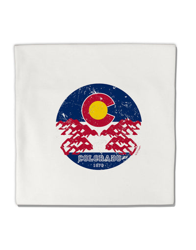 TooLoud Grunge Colorodo Ram Flag Micro Fleece 14 Inch x 14 Inch Pillow Sham-ThrowPillowCovers-TooLoud-Davson Sales
