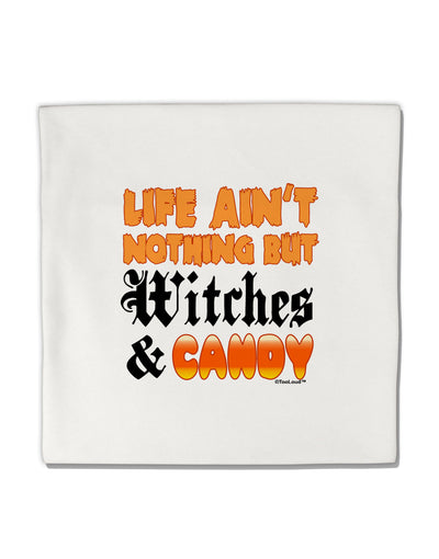 TooLoud Witches and Candy Color Micro Fleece 14&#x22;x14&#x22; Pillow Sham-Pillow Sham-TooLoud-White-Davson Sales