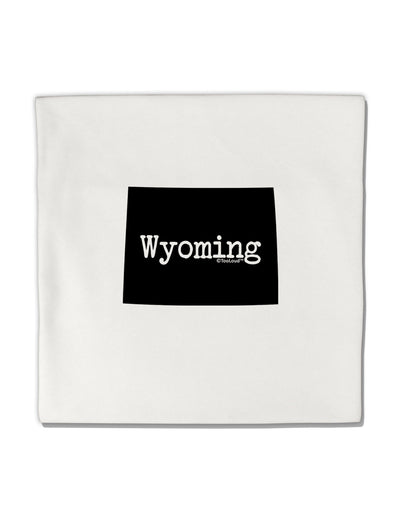 Wyoming - United States Shape Micro Fleece 14&#x22;x14&#x22; Pillow Sham-Pillow Sham-TooLoud-White-Davson Sales