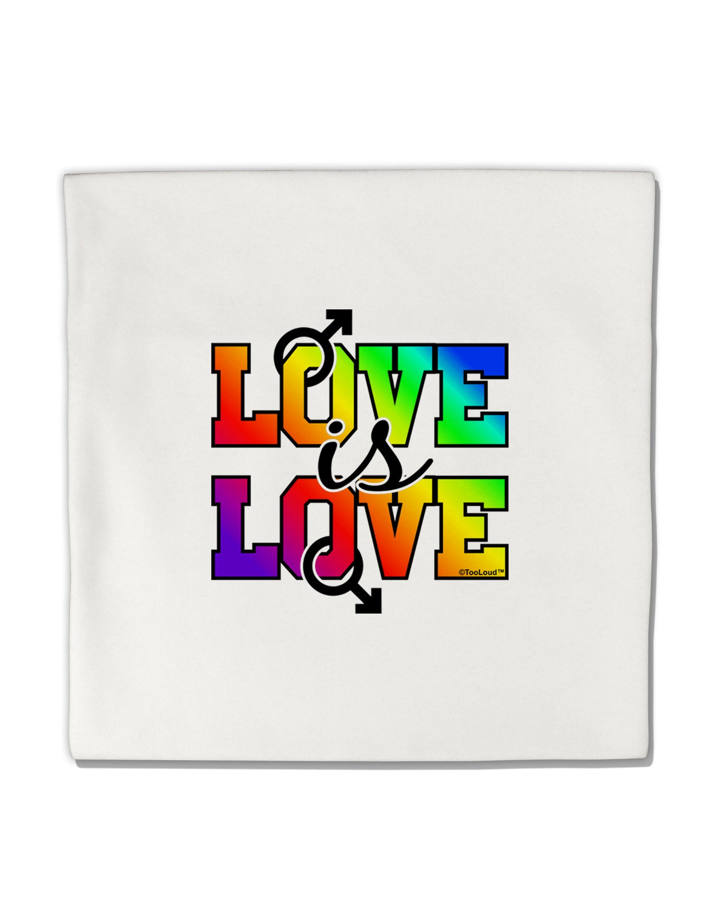 Love Is Love Gay Pride Micro Fleece 14"x14" Pillow Sham-Pillow Sham-TooLoud-White-Davson Sales