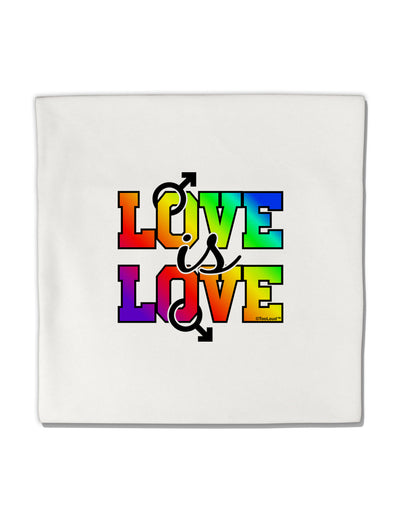 Love Is Love Gay Pride Micro Fleece 14&#x22;x14&#x22; Pillow Sham-Pillow Sham-TooLoud-White-Davson Sales