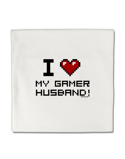 I Heart My Gamer Husband Micro Fleece 14&#x22;x14&#x22; Pillow Sham-Pillow Sham-TooLoud-White-Davson Sales